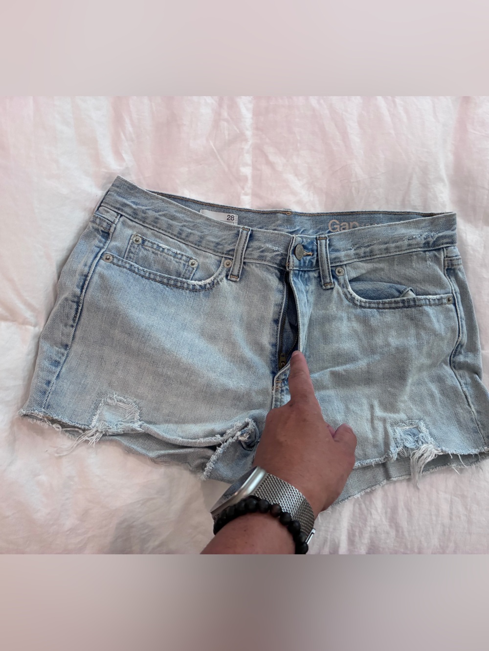 GAP Slim‎ Light Blue Denim Shorts Size 28